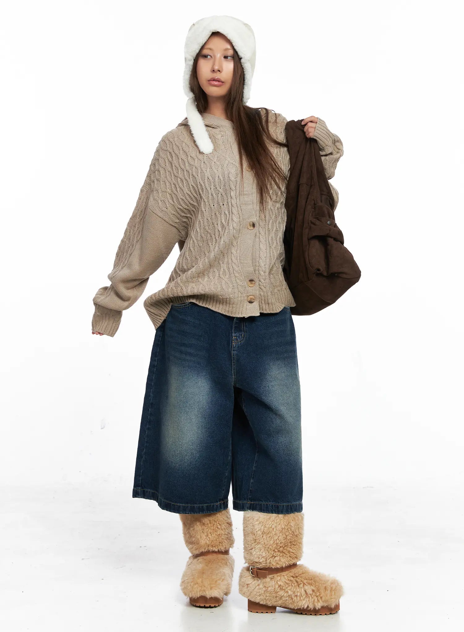 noah-wide-leg-washed-jorts-co510 / Dark blue