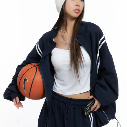 casual-striped-jogger-set-cs505 / Dark blue