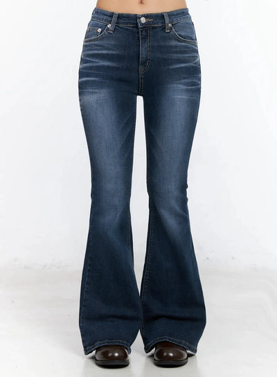haeu-dark-wash-bootcut-jeans-ca513 / Dark blue