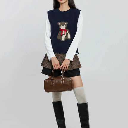 teddy-knit-pullover-in507 / Dark blue
