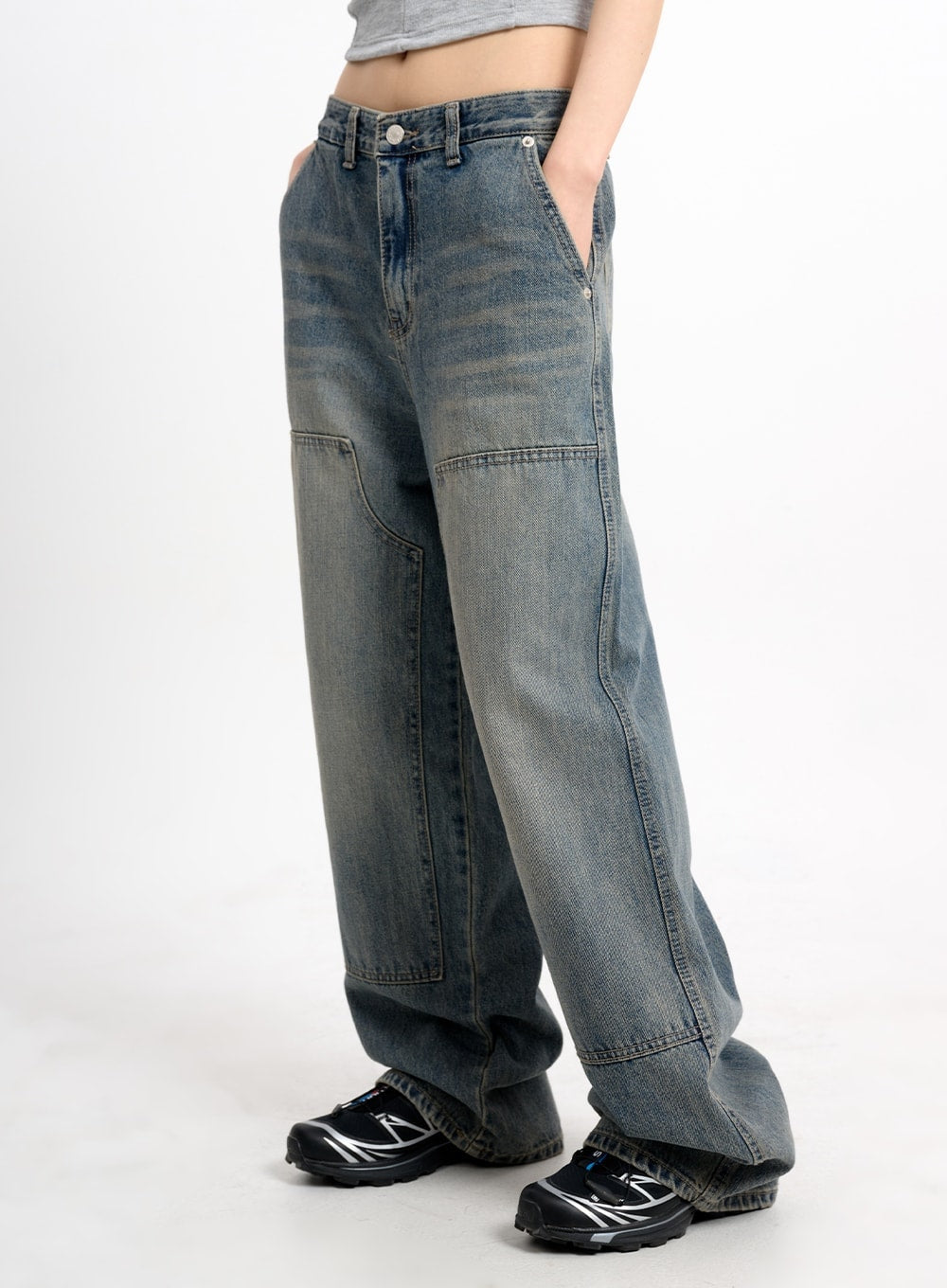 vintage-washed-baggy-jeans-cm415 / Dark blue