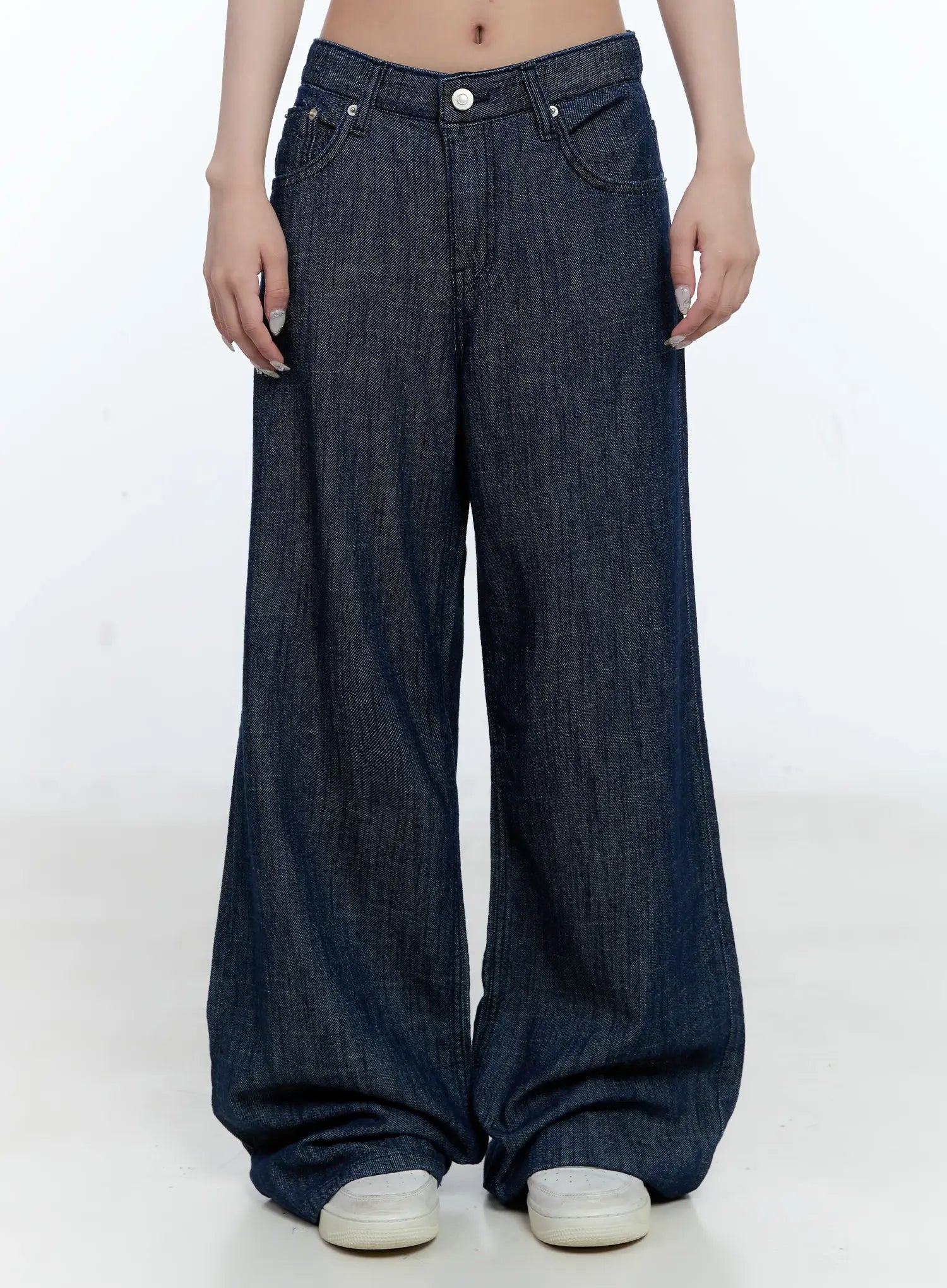 gabin-wide-leg-relaxed-fit-denim-jeans-cl530 / Dark blue