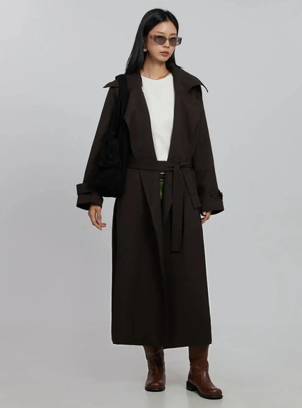 belted-trench-coat-id516 / Dark brown