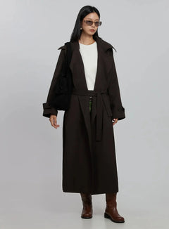 belted-trench-coat-id516 / Dark brown
