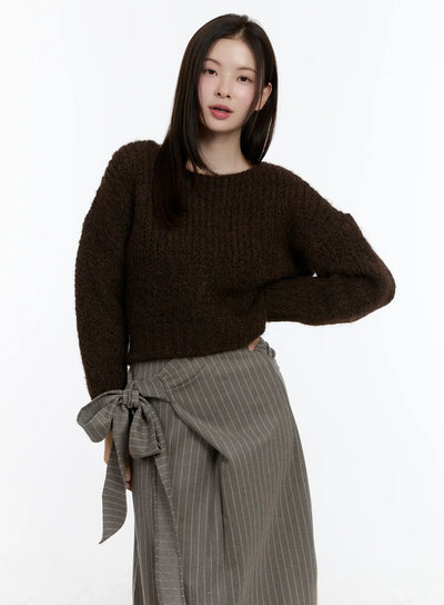 cozy-boatneck-cropped-knit-sweater-id511 / Dark brown