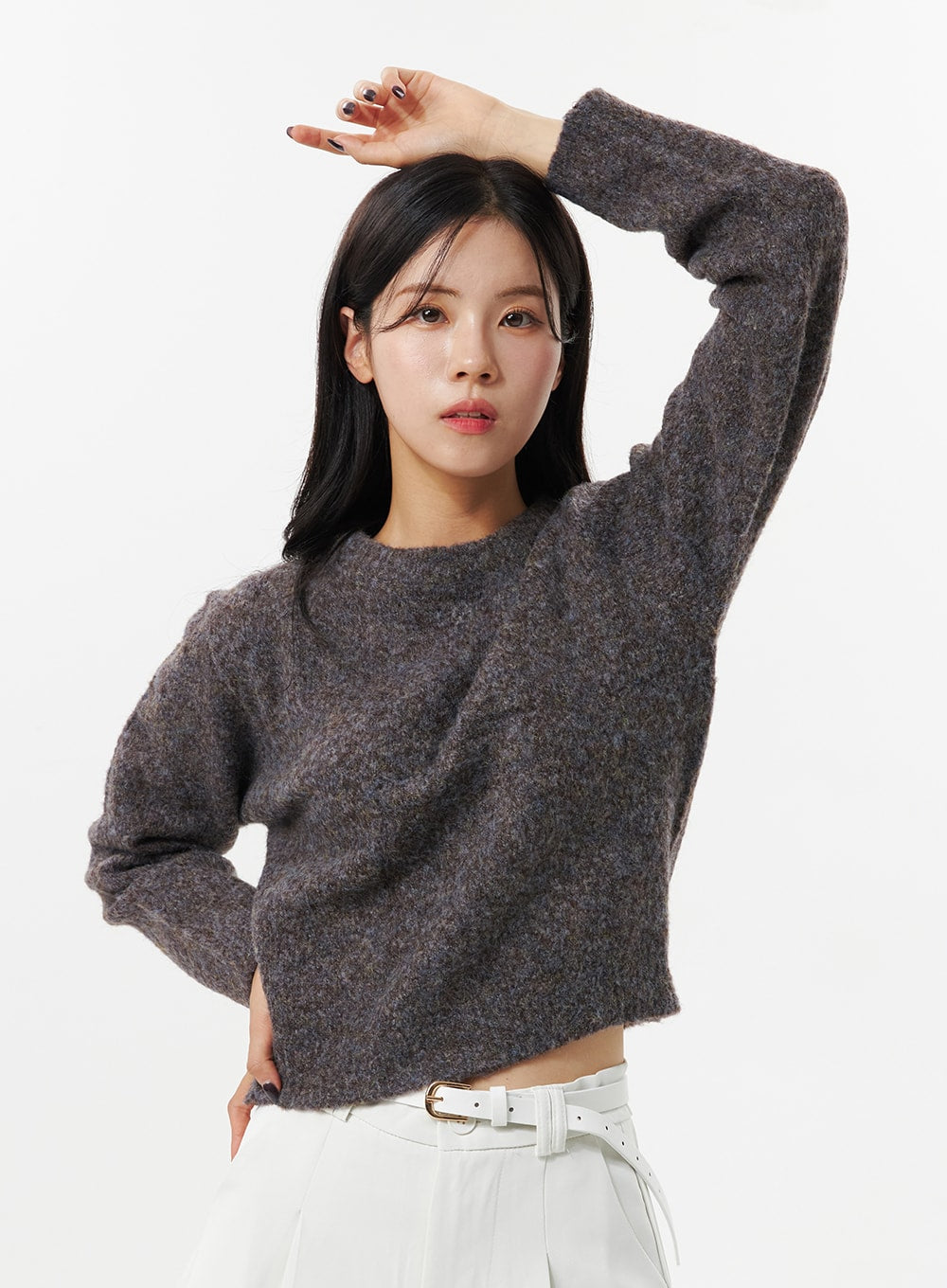 cozy-knit-sweater-oo312 / Dark brown