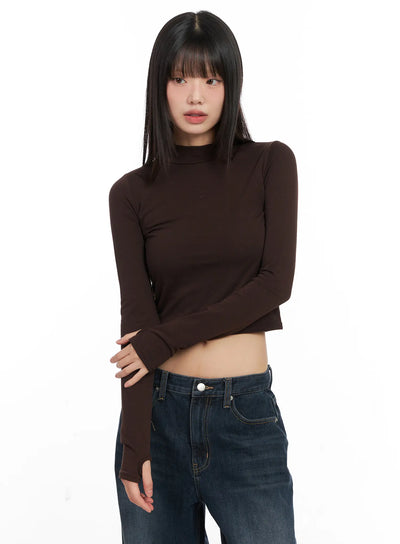 basic-thermal-turtleneck-top-cn520 / Dark brown