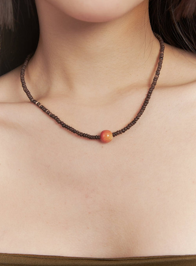 Circle Wood Necklace CF520