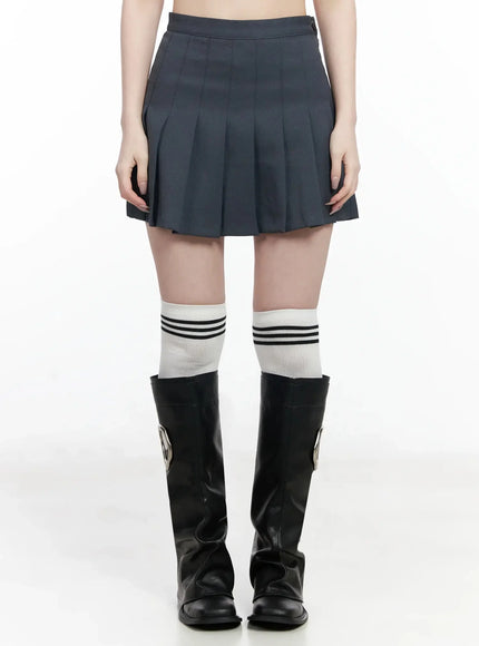 school-girl-mini-skirt-ij528 / Dark gray