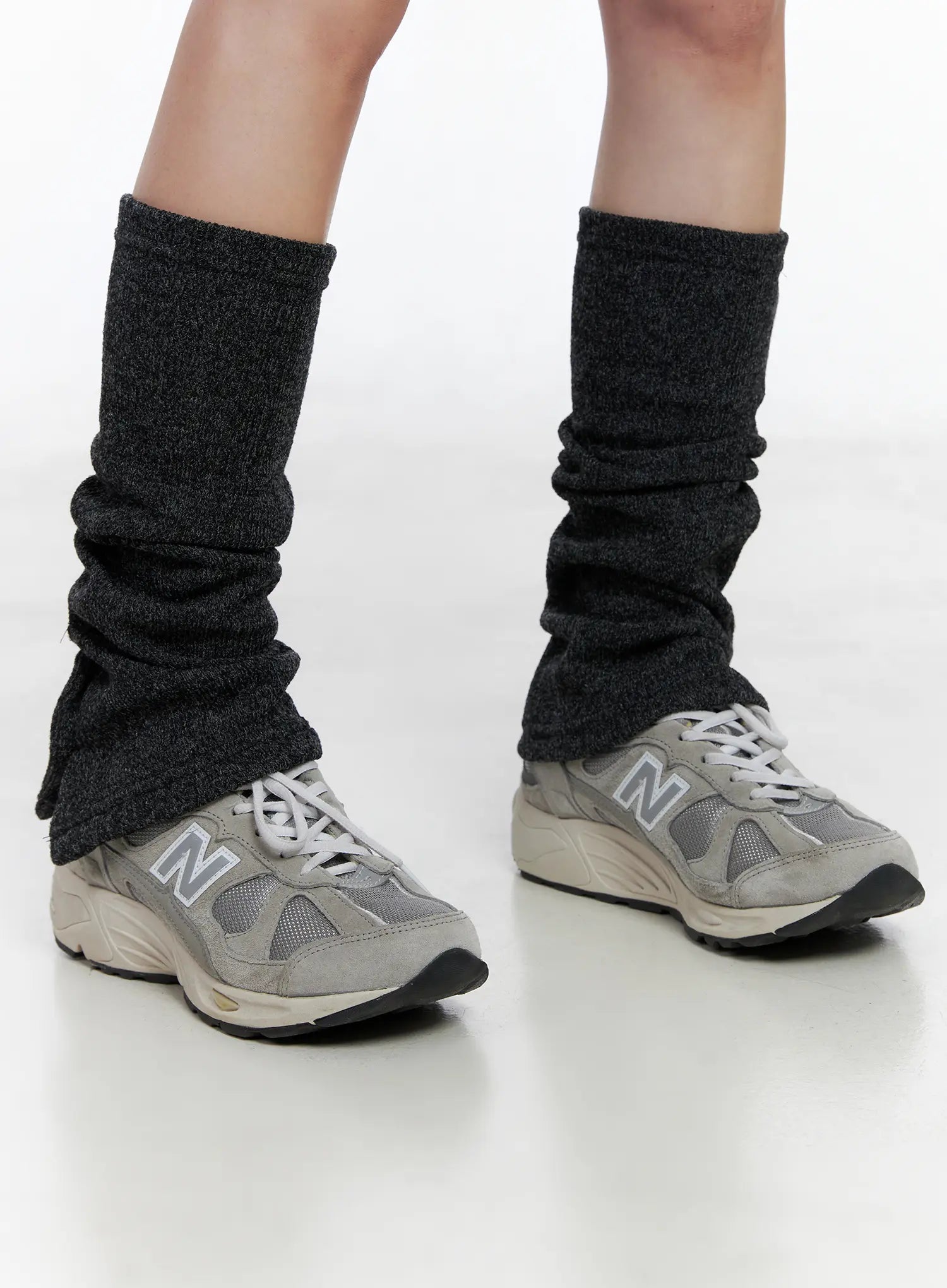 vivienne-button-melange-lef-warmers-co521 / Dark gray