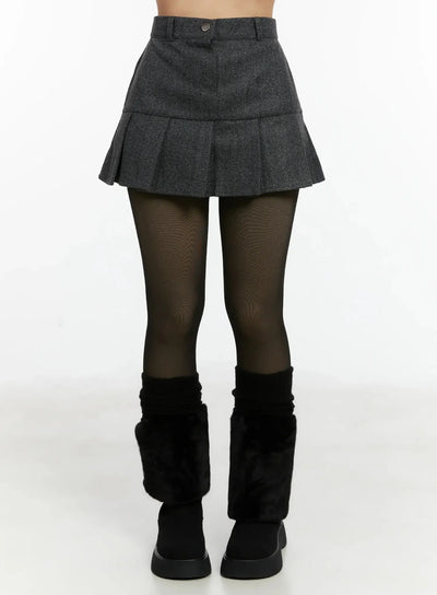 cozy-pleated-mini-skirt-id525 / Dark gray