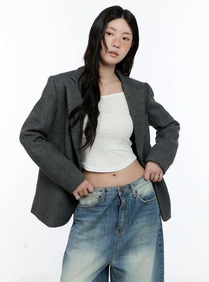 classic-wool-blazer-cn517 / Dark gray
