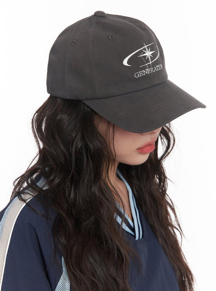 embroidered-graphic-hat-ca518 / Dark gray