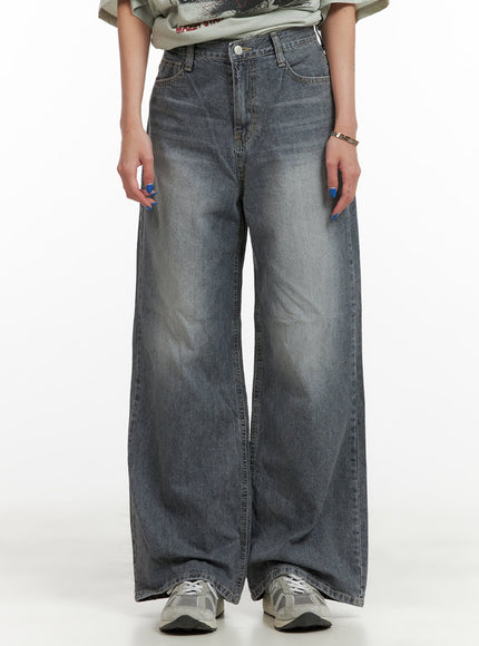 loose-fit-flared-jeans-cy431 / Dark gray