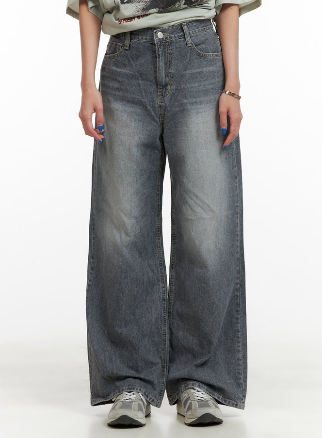 loose-fit-flared-jeans-cy431 / Dark gray