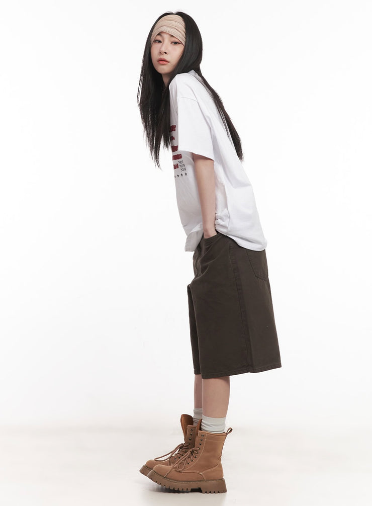 wide-fit-cotton-bermuda-shorts-cm517 / Dark gray