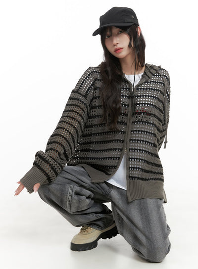 grunge-see-through-zip-up-hoodie-ca430 / Dark gray