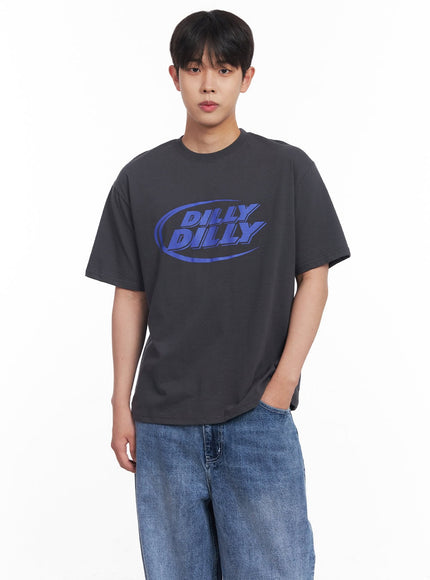 mens-dilly-graphic-t-shirt-iy522 / Dark gray