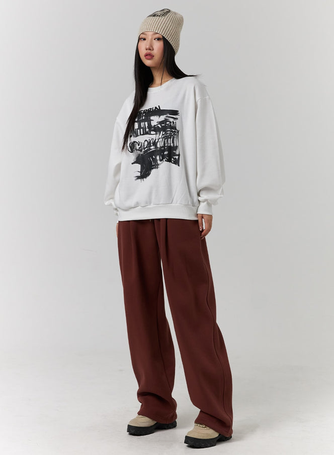 pintuck-sweatpants-cd329 / Dark red