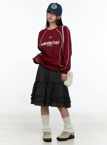 oversized-jersey-sweatshirt-cs517 / Dark red
