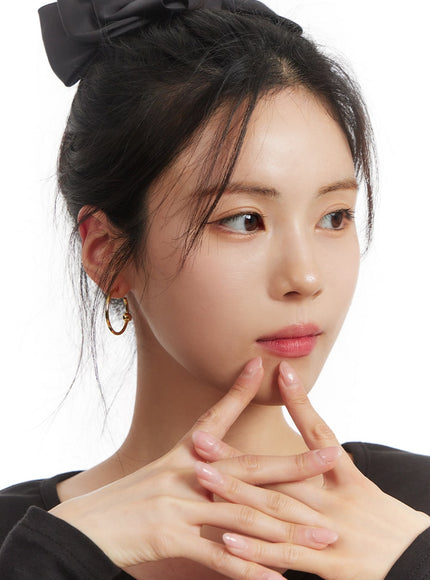 solid-hoop-earrings-om406 / Dark yellow