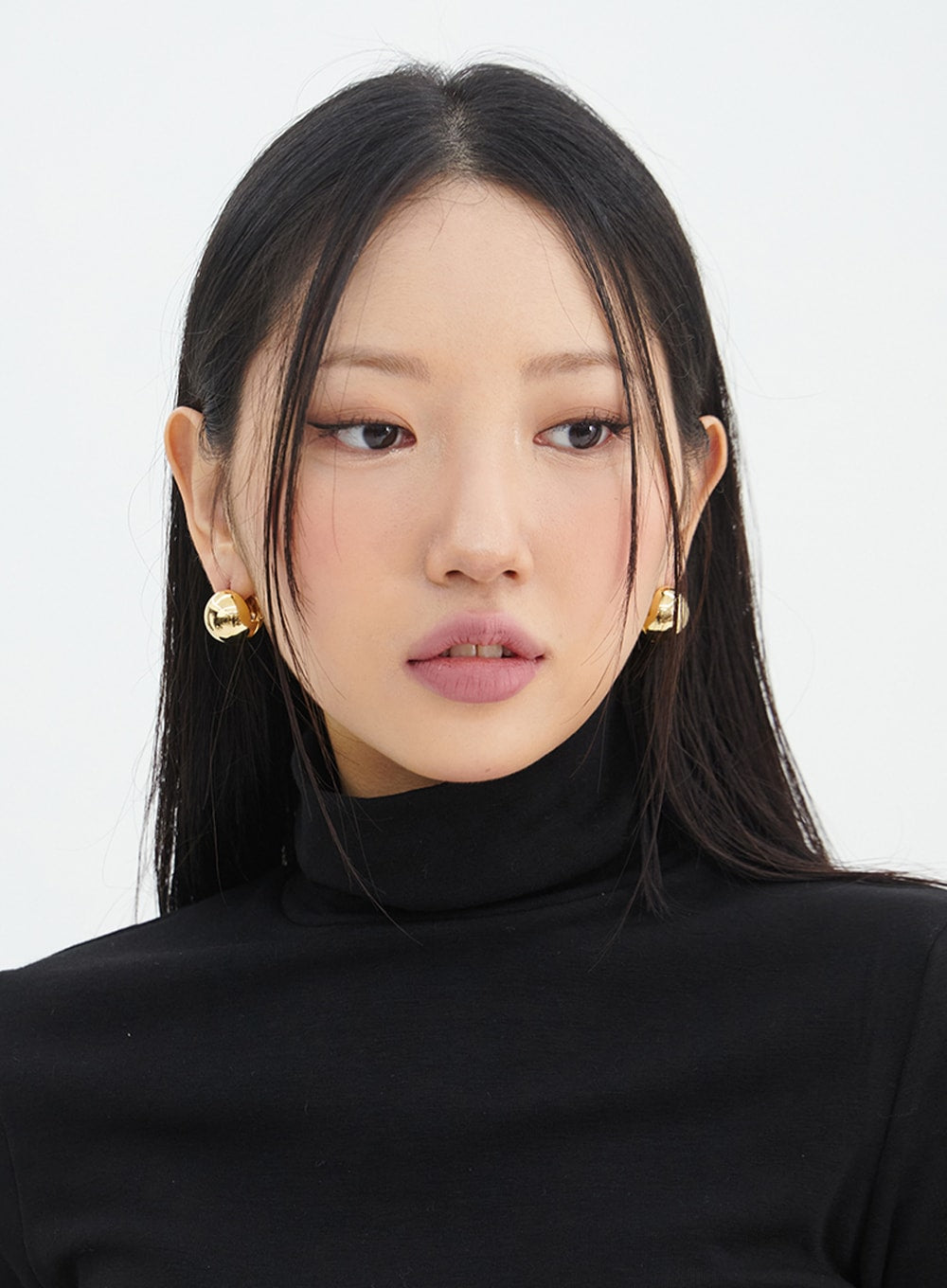 sphere-earrings-in317 / Dark yellow