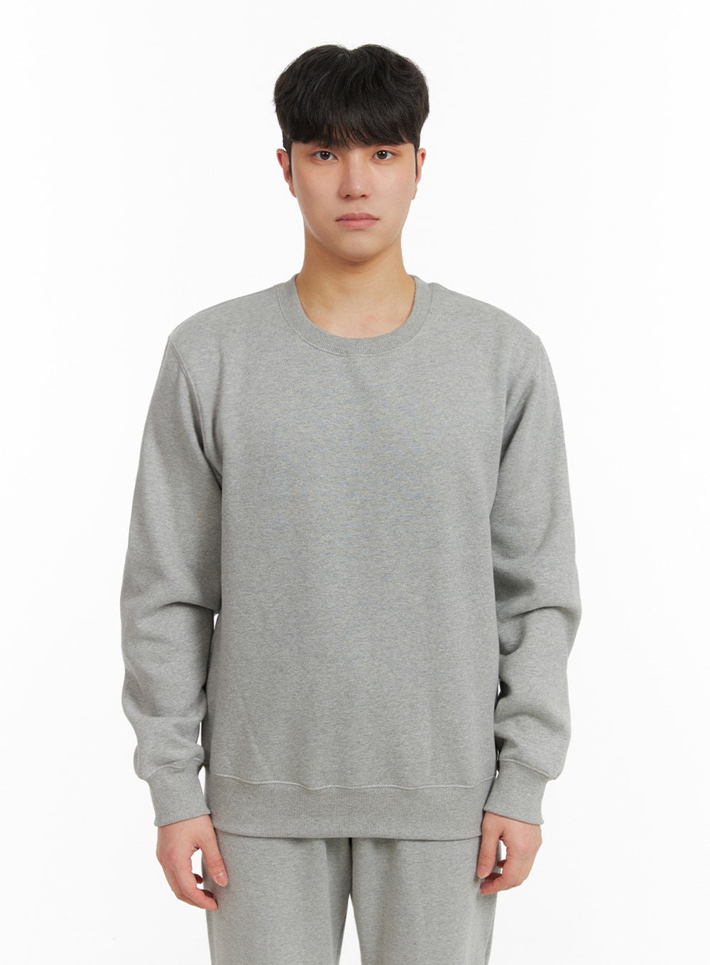 mens-basic-crewneck-sweatshirt-ia402-gray / Gray