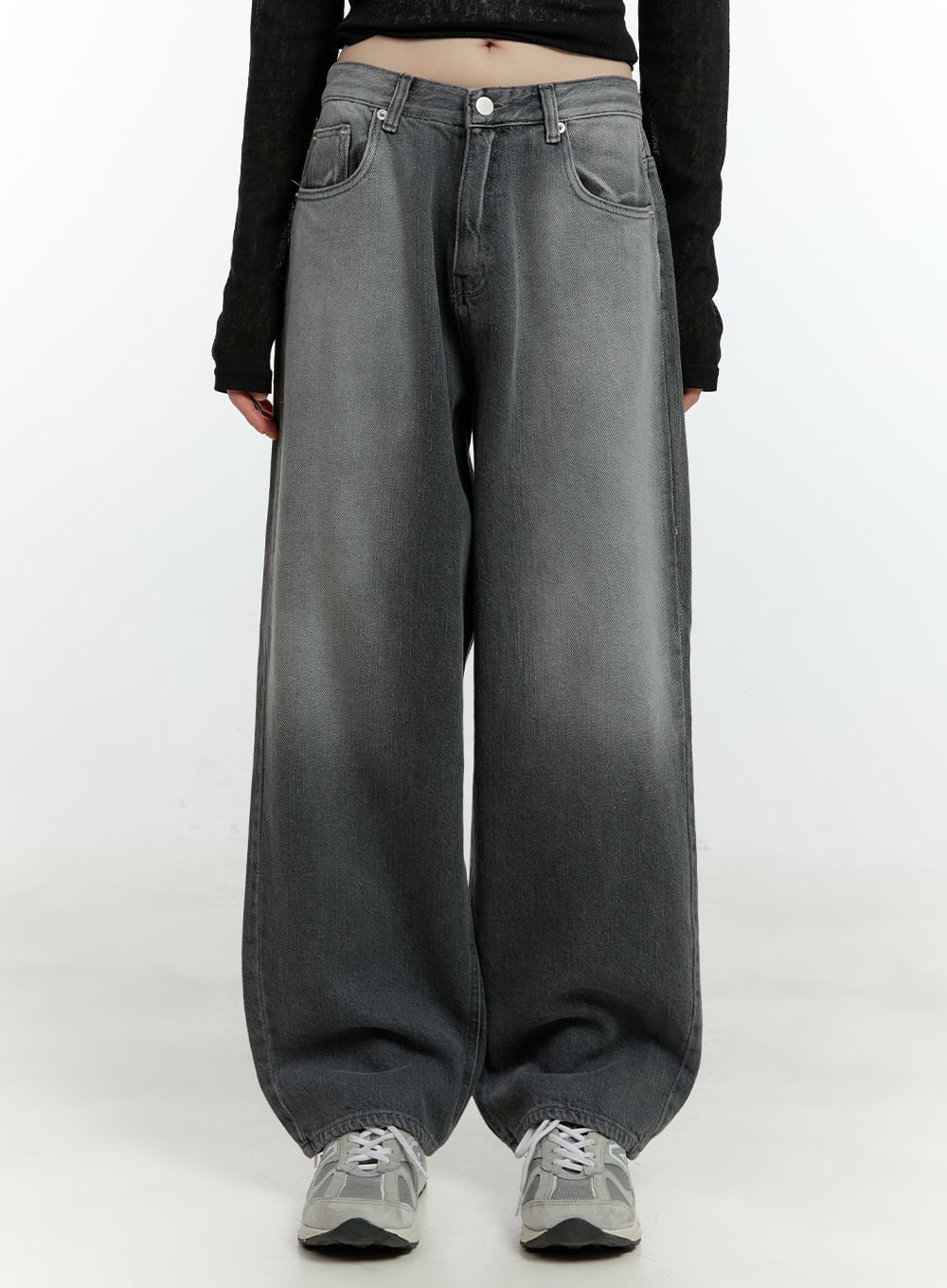 genesis-washed-wide-leg-jeans-cf507 / Gray