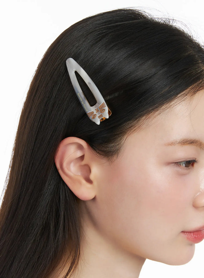 pointed-ear-shape-hair-clip-cj512 / Gray