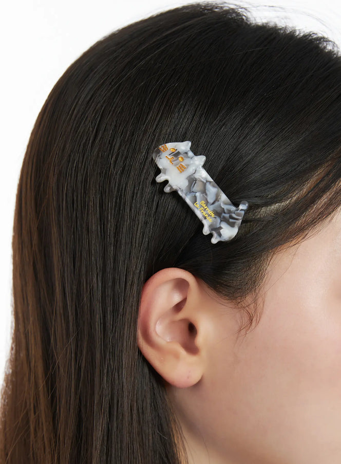 cute-outline-hair-clip-cj512 / Gray