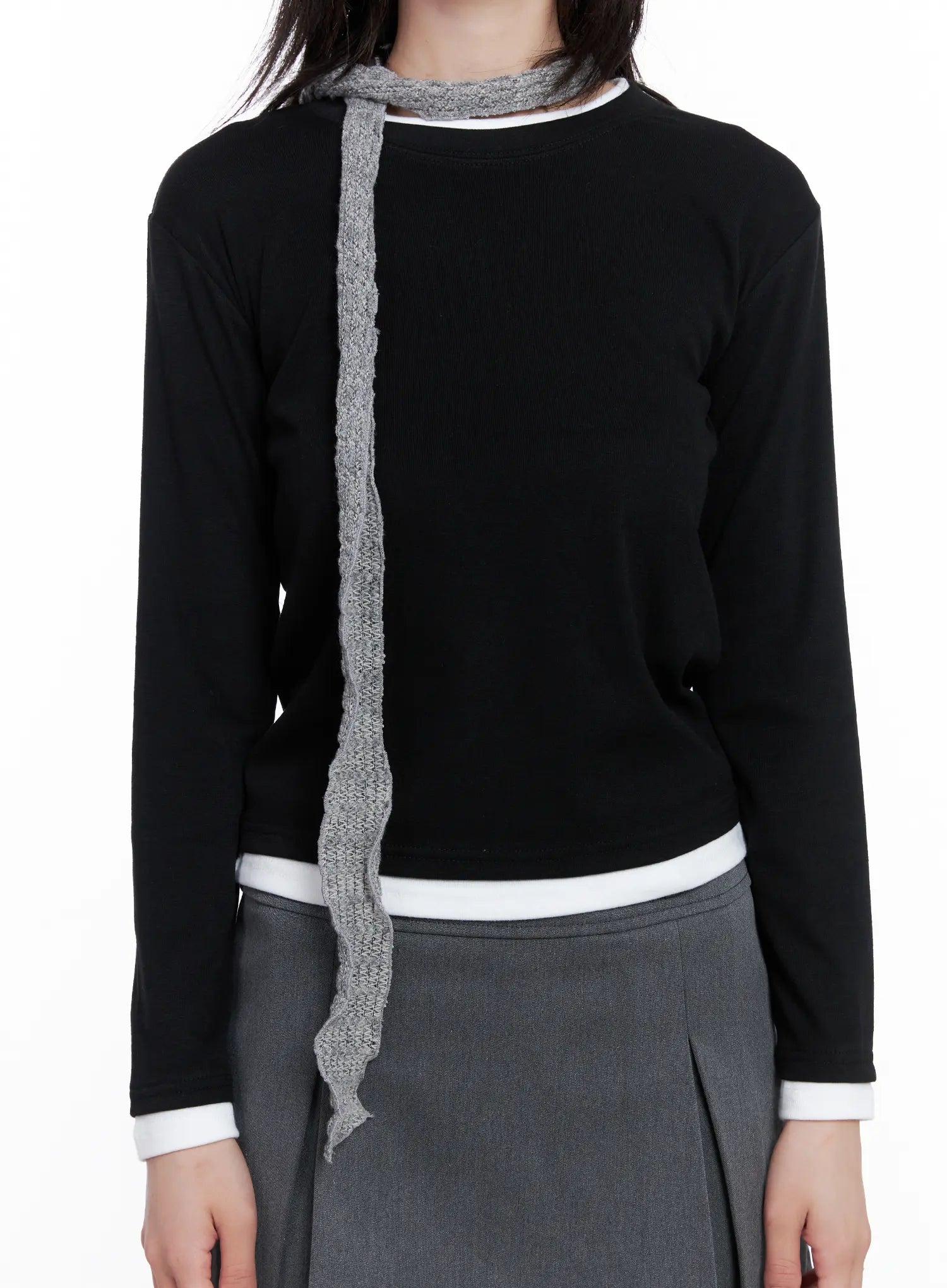 ashby-crochet-scarf-cs529 / Gray