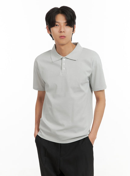 mens-basic-polo-shirt-iy402 / Gray