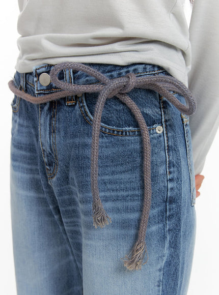 two-way-rope-waist-belt-if421 / Gray