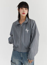 graphic-wind-jacket-co304 / Gray
