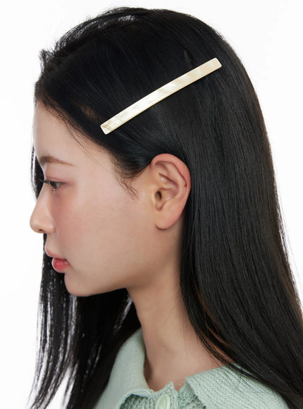 metal-snap-hair-clip-cj520 / Light beige