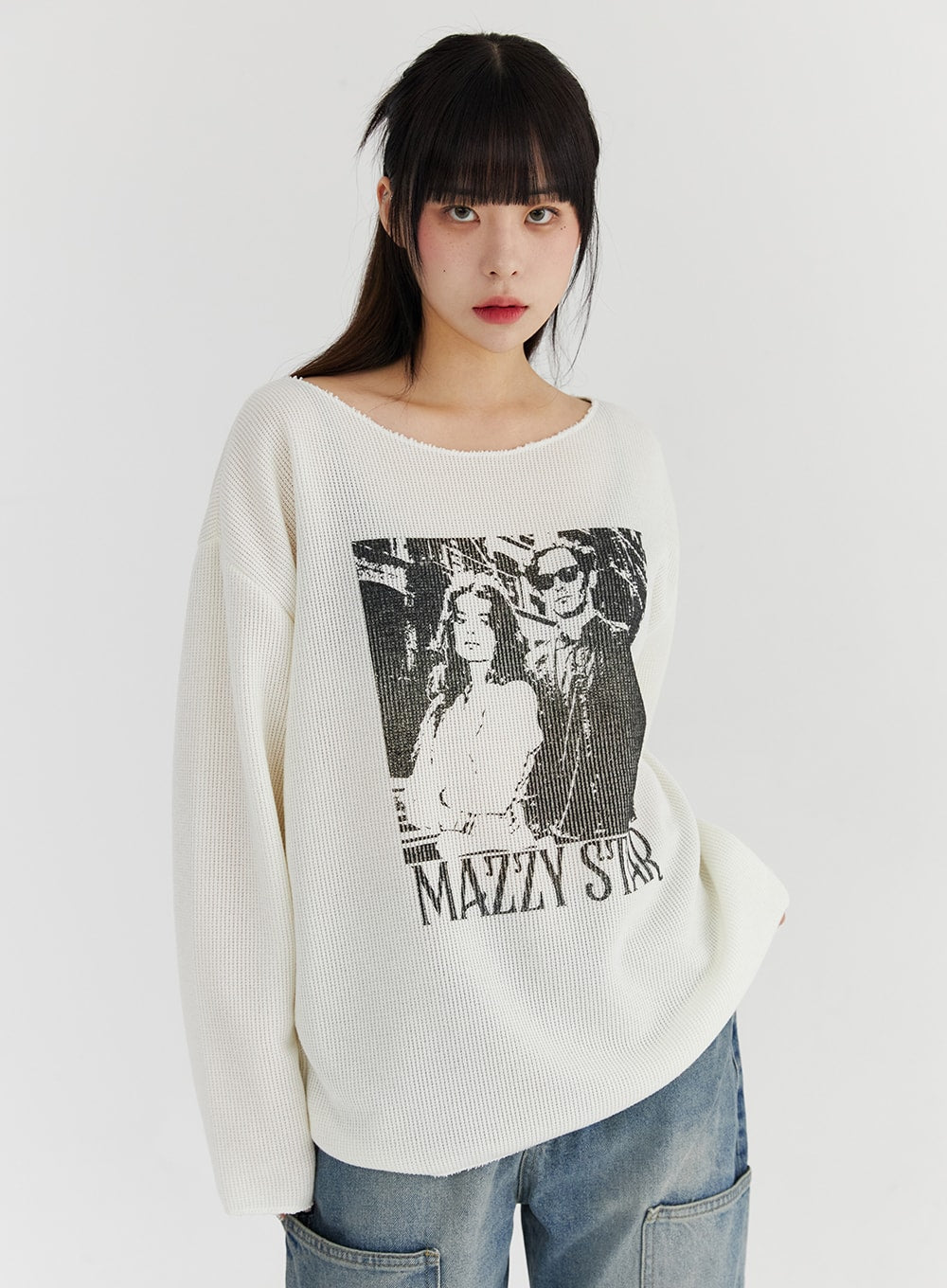 graphic-sweater-pullover-cs327 / Light beige