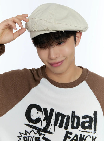 mens-star-beret-ig519 / Light beige