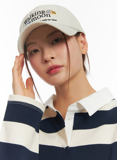 embroidered-graphic-cap-im514 / Light beige