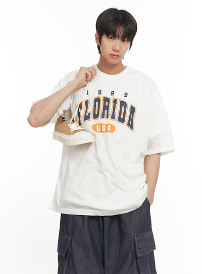 mens-oversized-graphic-mesh-t-shirt-ia510 / White