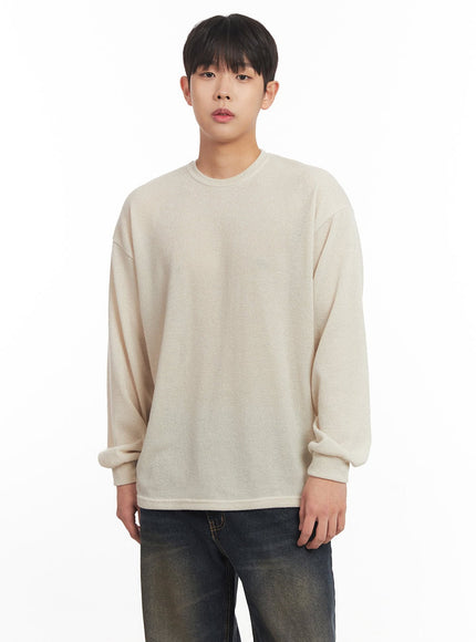 mens-soft-long-sleeve-t-shirt-im527 / Light beige