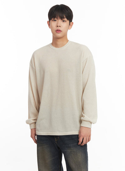 mens-soft-long-sleeve-t-shirt-im527 / Light beige