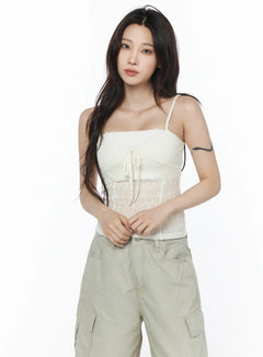 sheer-lace-cami-top-cu504 / Light beige