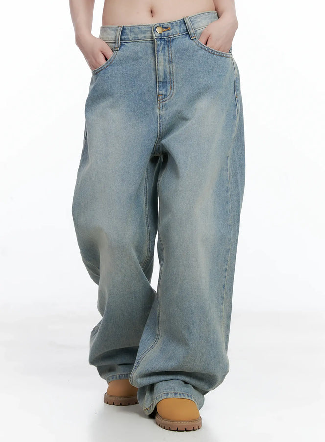 kylee-washed-wide-leg-jeans-cs501 / Blue