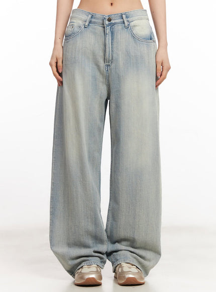 jessi-washed-wide-leg-jeans-ca514 / Light blue