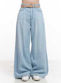 laura-baggy-bootcut-jeans-cy523 / Light blue