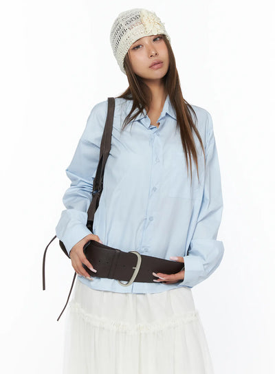 casual-loose-fit-button-up-shirt-ca516 / Light blue