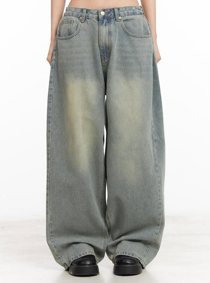 Hillary Washed Wide-Leg Jeans CM504