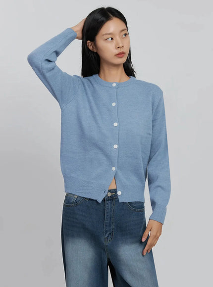 soft-button-up-cardigan-id516 / Light blue