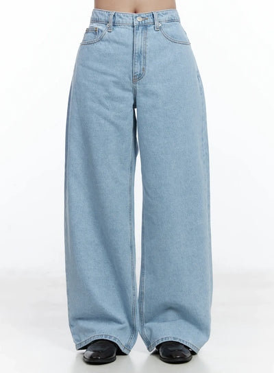 harp-wide-leg-jeans-ij529 / Light blue