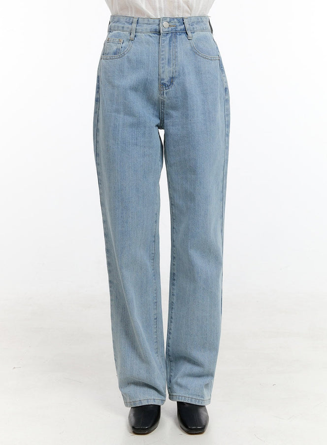 moxie-wide-fit-straight-jeans-og428 / Light blue